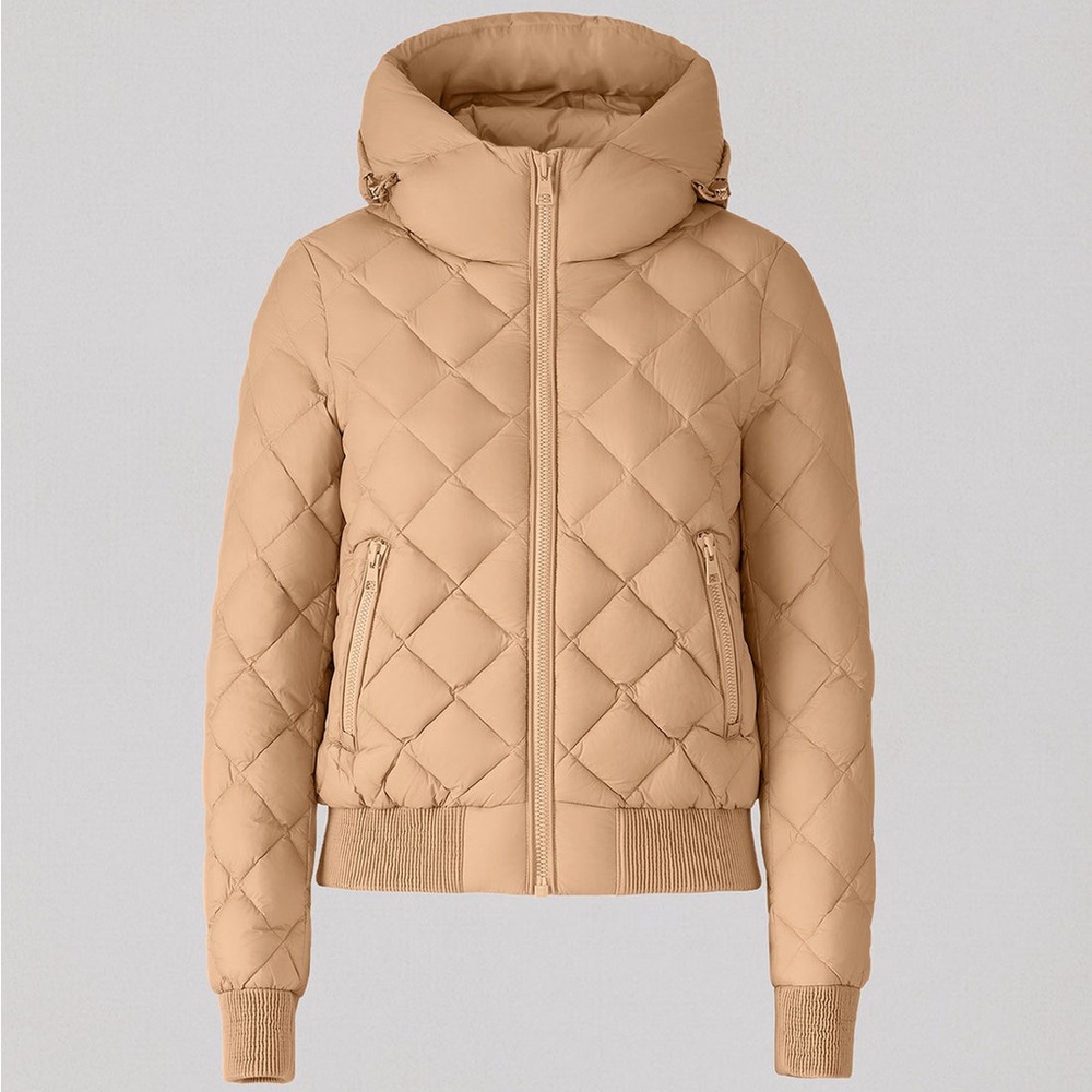 Soia & Kyo Quilted Puffer Jacket in Beige